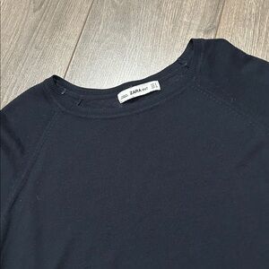 Zara women’s Deep Blue Crewneck Sweater